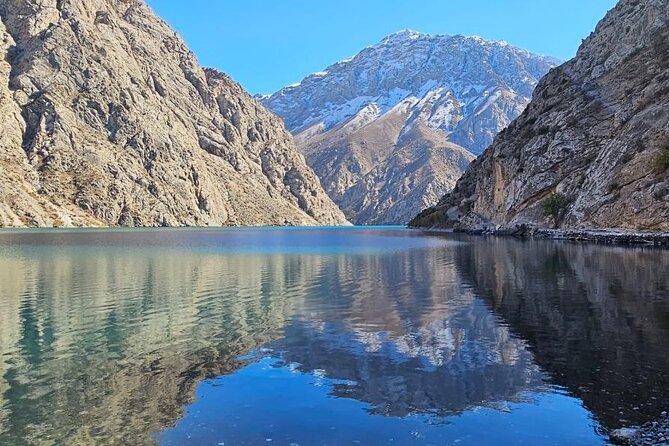 4WD Trip to the Seven Lakes from Samarkand - Lake Mijgon, the clear-water opening scene