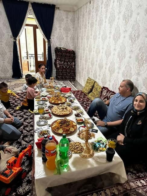 cooking traditional food in Samarkand with local people - Cooking plov, hanim, and local salads