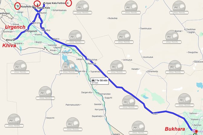 Transfer from Khiva to Bukhara by Fortresses - Is $299 good value for a small group?